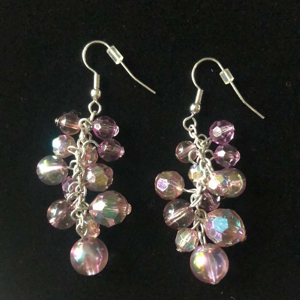 (3/$15) Pretty purple dangle earrings